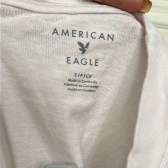 American Eagle Outfitters Classic mini mid rise soft pink Tee - Picture 2 of 6